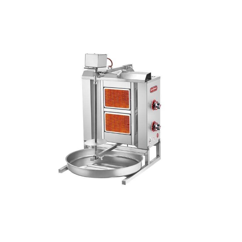 Işıkgaz Silverinox 2164-U2 2 Radyanlı Doğalgazlı Üstten Motorlu Döner Ocağı
